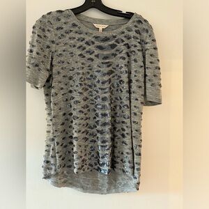 Rebecca Taylor Knit Short Sleeve top with Sequin detail